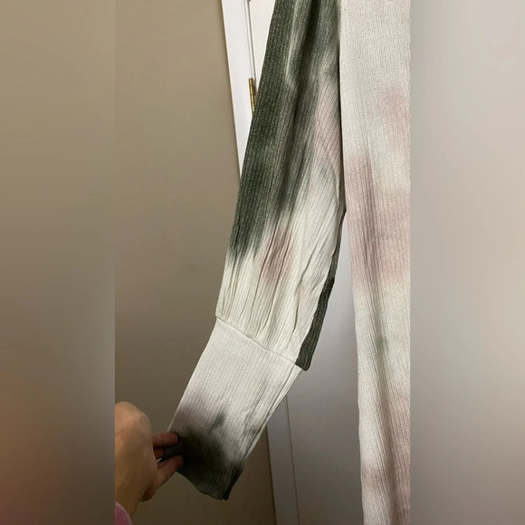 NWOT Status by Chenault Tie Dye Sweater Dress Ribbed Longsleeve Size Large - Picture 6 of 8